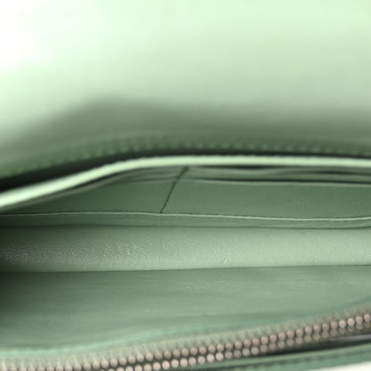 Prada Saffiano Lux Metal Flap Wallet Acquamarina 5 of 10