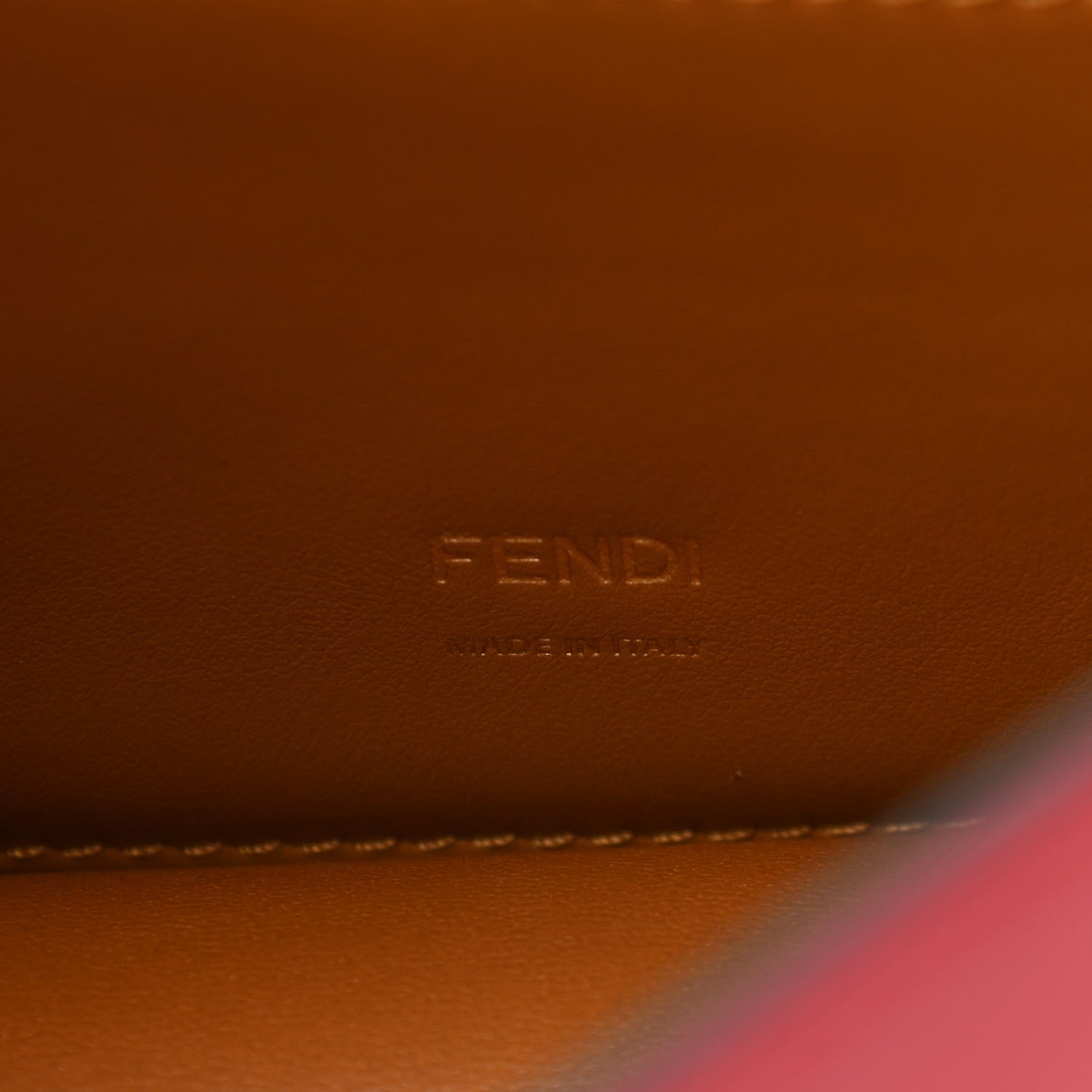 Fendi Vitello Grace Matte Small Kan U Shoulder Bag Fragola 6 of 9
