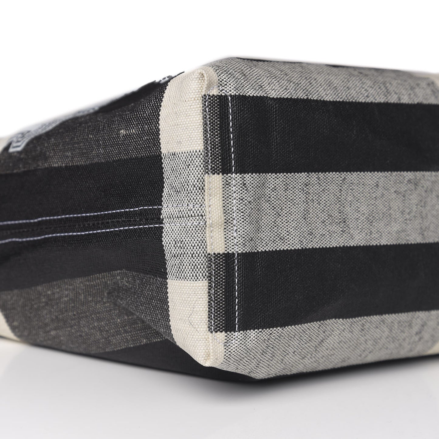 Coated Canvas Mega Check Medium Doodle Tote Black White