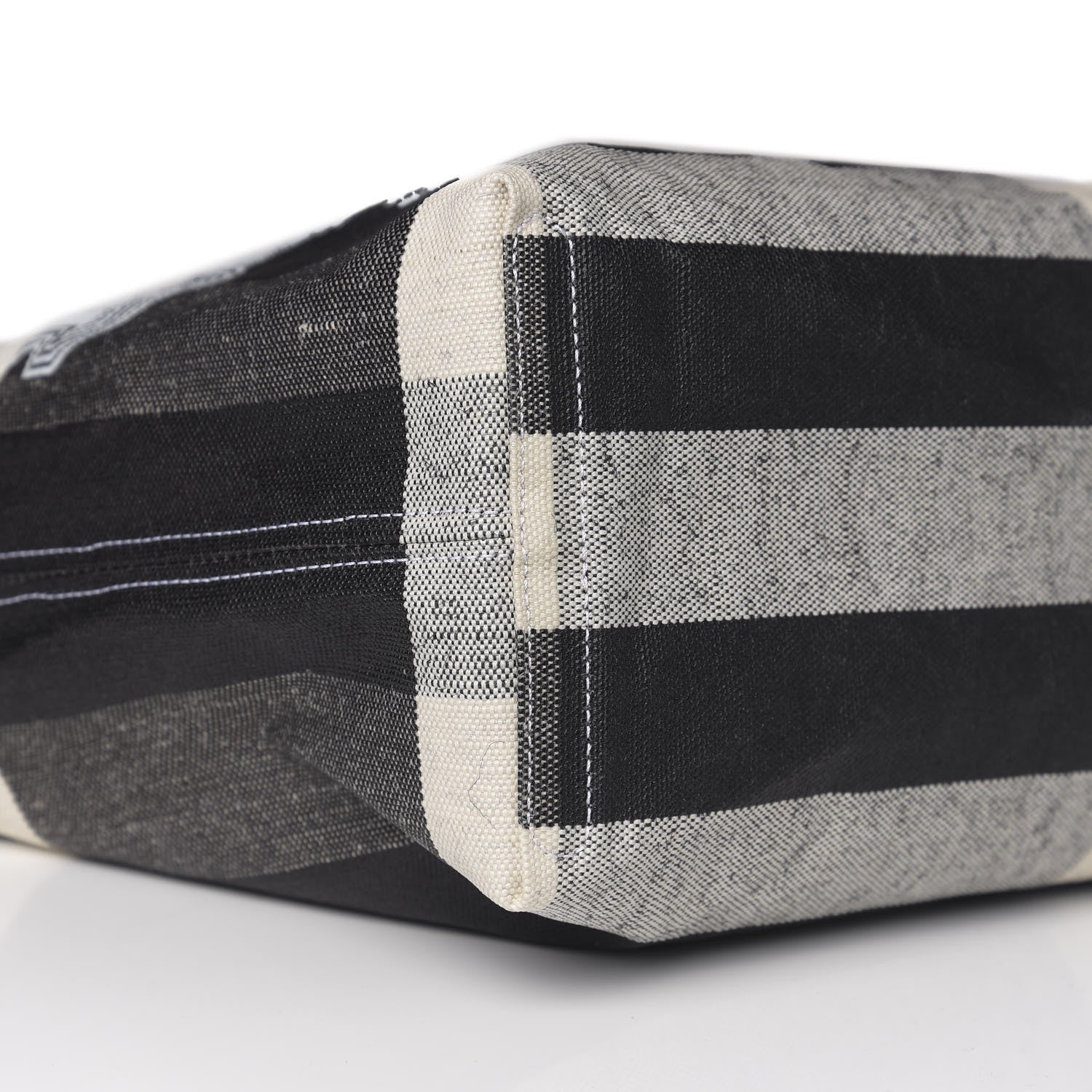 Burberry Coated Canvas Mega Check Medium Doodle Tote Black White 11 of 15