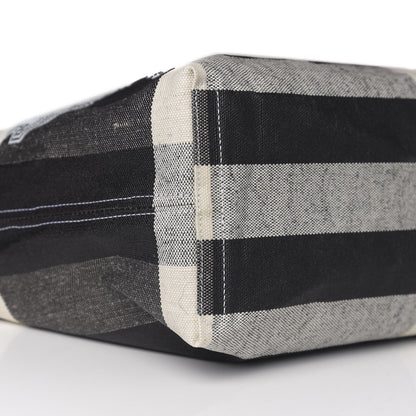 Burberry Coated Canvas Mega Check Medium Doodle Tote Black White 11 of 15