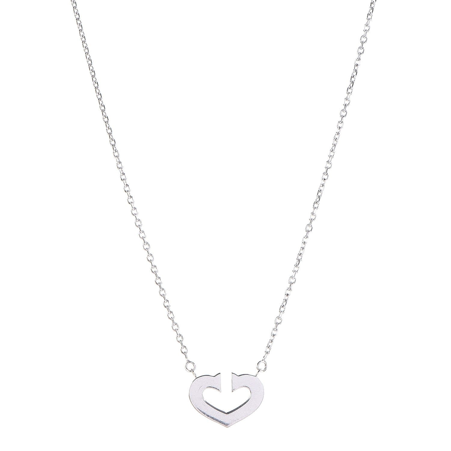 Cartier 18K White Gold Medium Hearts and Symbols Necklace 1 of 6