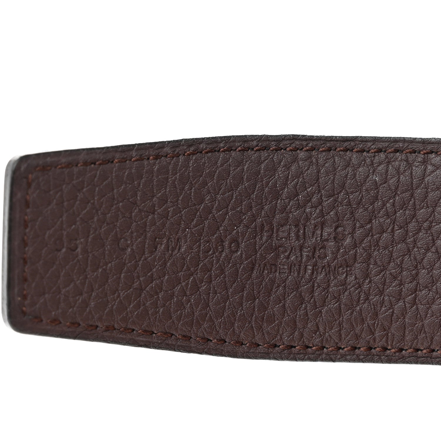 Hermes Swift Togo 32mm H Belt 95 Black Chocolate 5 of 5
