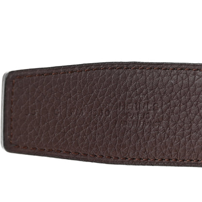 Hermes Swift Togo 32mm H Belt 95 Black Chocolate 5 of 5