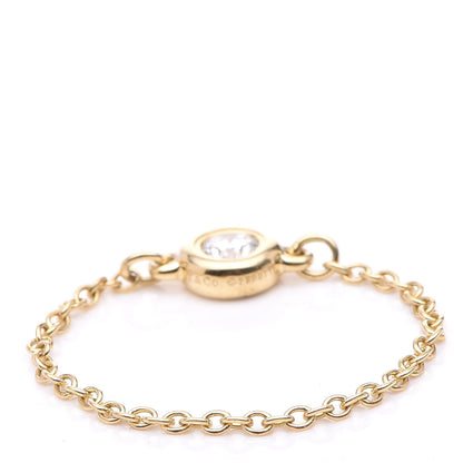 Tiffany 18K Yellow Gold Diamond .07ct Elsa Peretti Diamonds by the Yard Ring 50 5.5 3 of 6