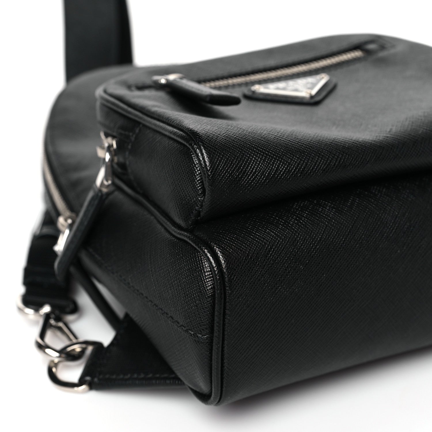 Prada Saffiano Sling Backpack Black 6 of 7