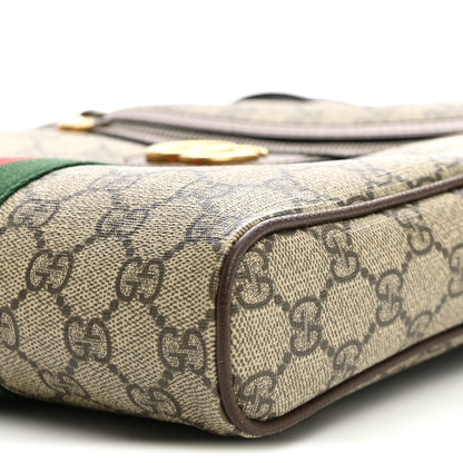 Gucci GG Supreme Monogram Web Small Ophidia Messenger Bag Brown 10 of 11