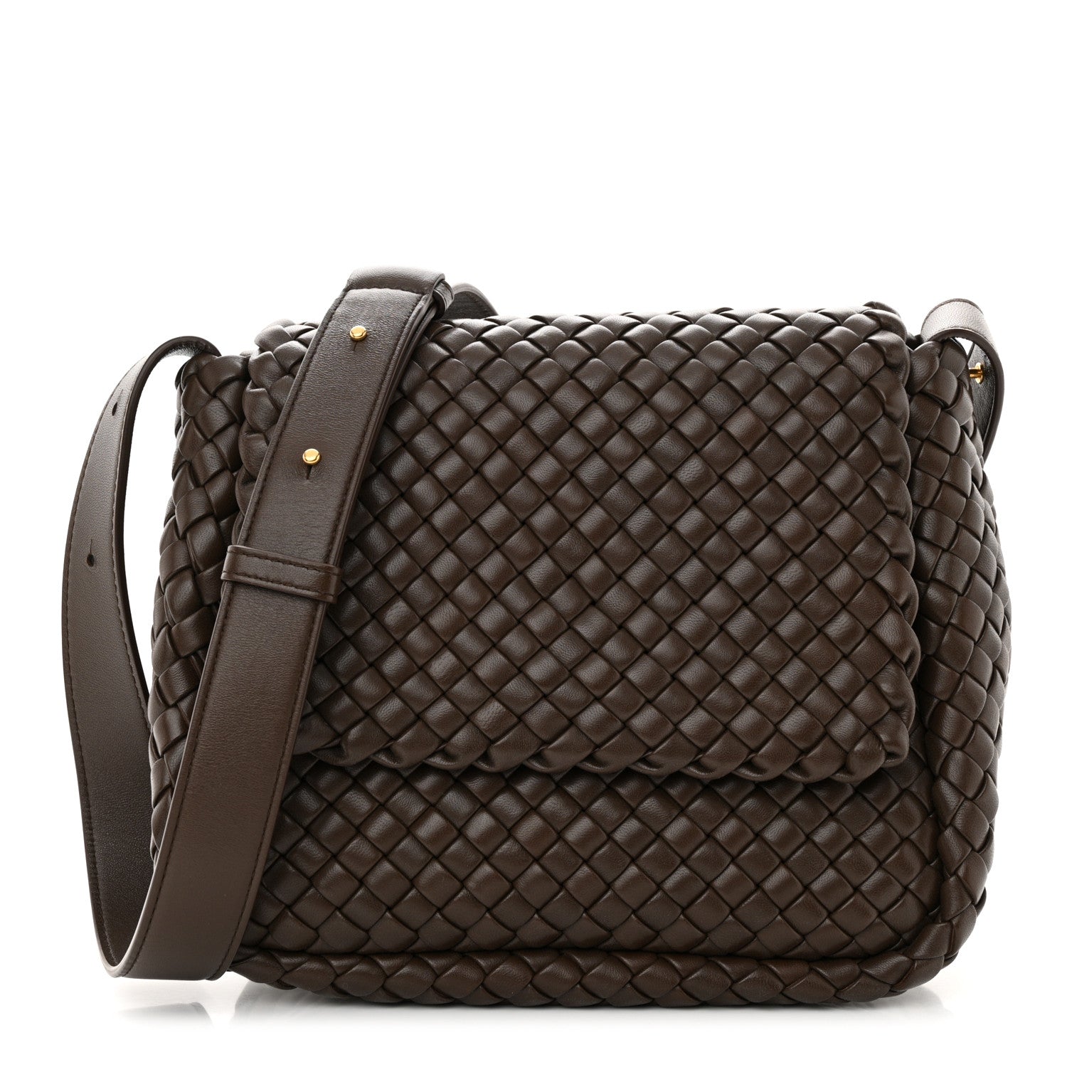 Bottega Veneta Nappa Intreccicio Padded Cobble Shoulder Bag Light Brown 1 of 12