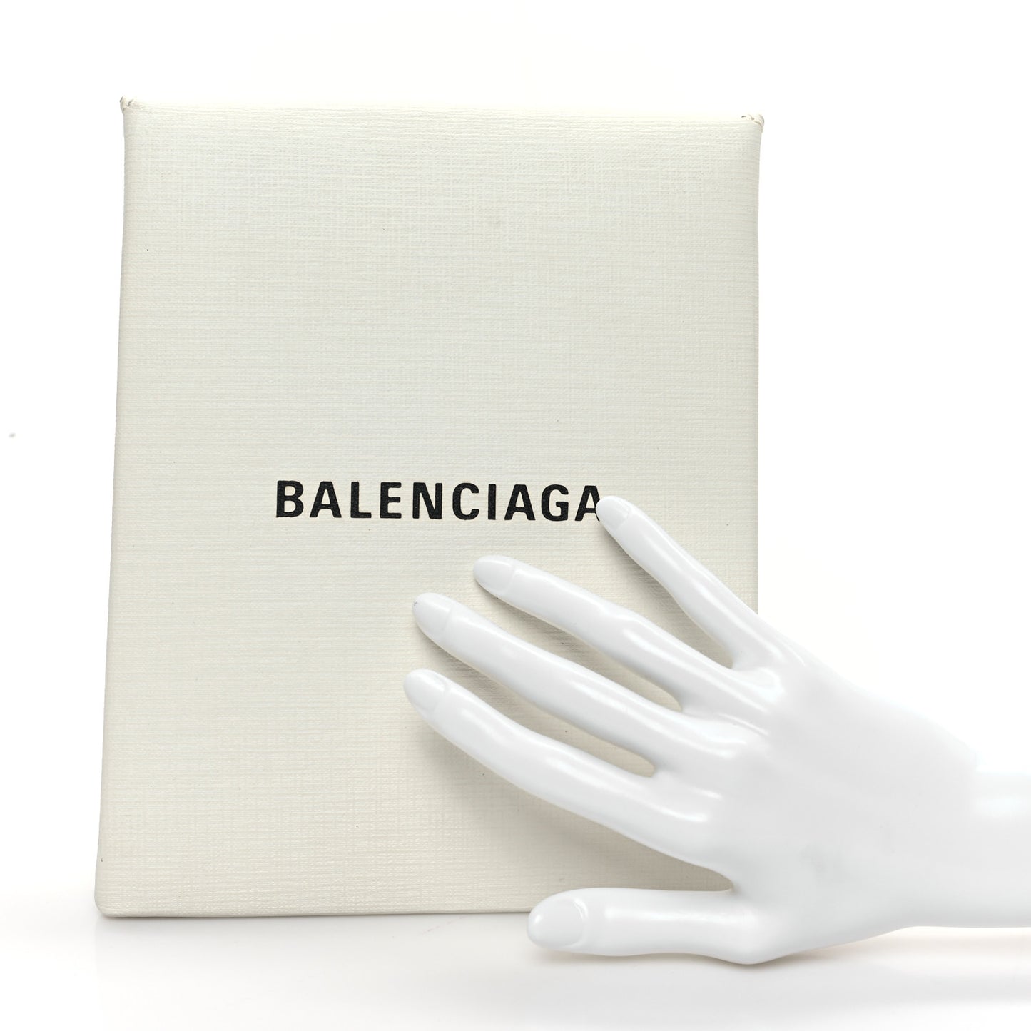 Squared Calfskin Logo Shopping Envelope Clutch White