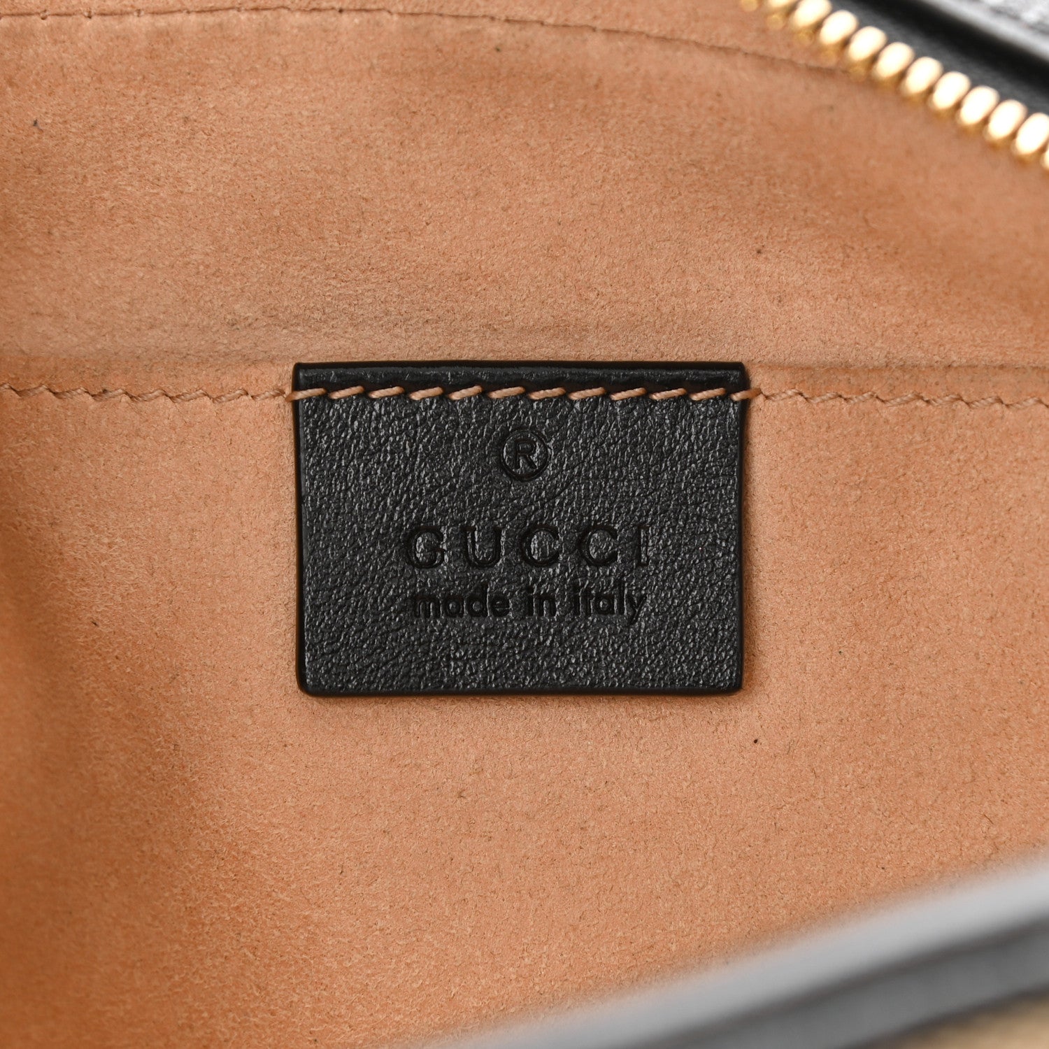 Gucci Monogram Matelasse Diagonal Small GG Marmont Chain Shoulder Bag Beige Black 5 of 7