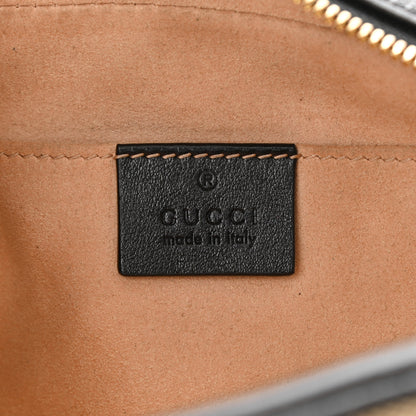 Gucci Monogram Matelasse Diagonal Small GG Marmont Chain Shoulder Bag Beige Black 5 of 7