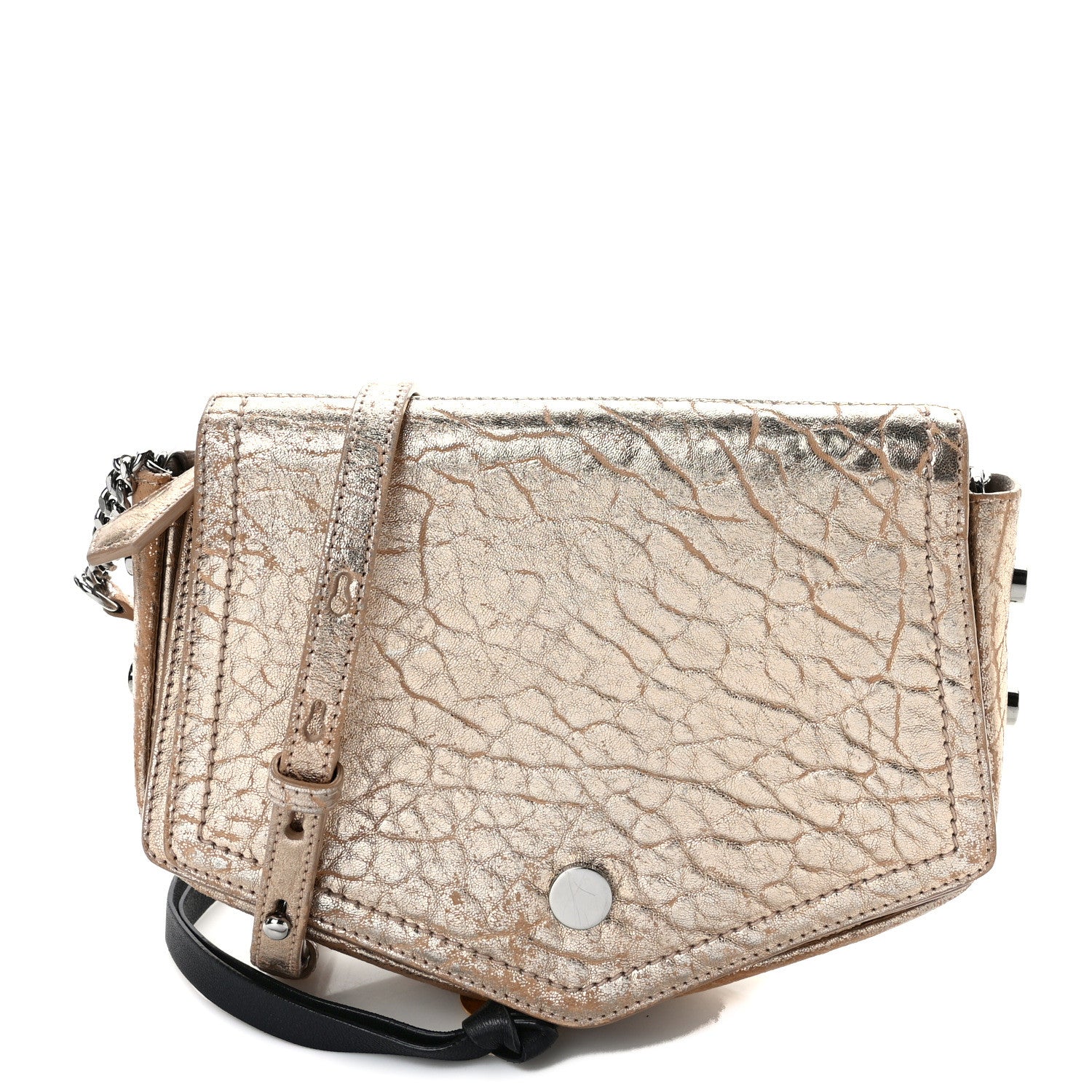 Jimmy Choo Metallic Grained Calfskin Arrow Crossbody Bag Light Gold 1 of 9