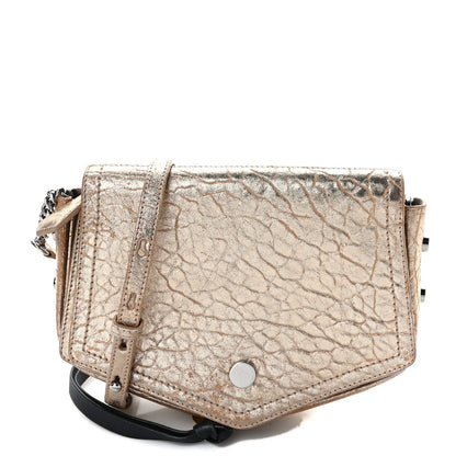 Jimmy Choo Metallic Grained Calfskin Arrow Crossbody Bag Light Gold 1 of 9