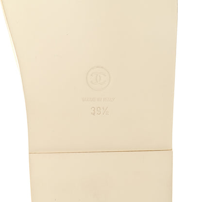 Chanel Lambskin Cha-Nel Mule Sandals 39.5 Ivory Multicolor 7 of 11