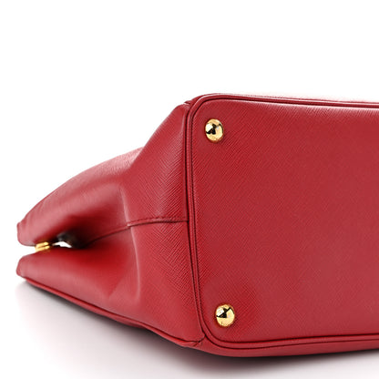 Prada Saffiano Medium Galleria Double Zip Tote Fuoco 9 of 11