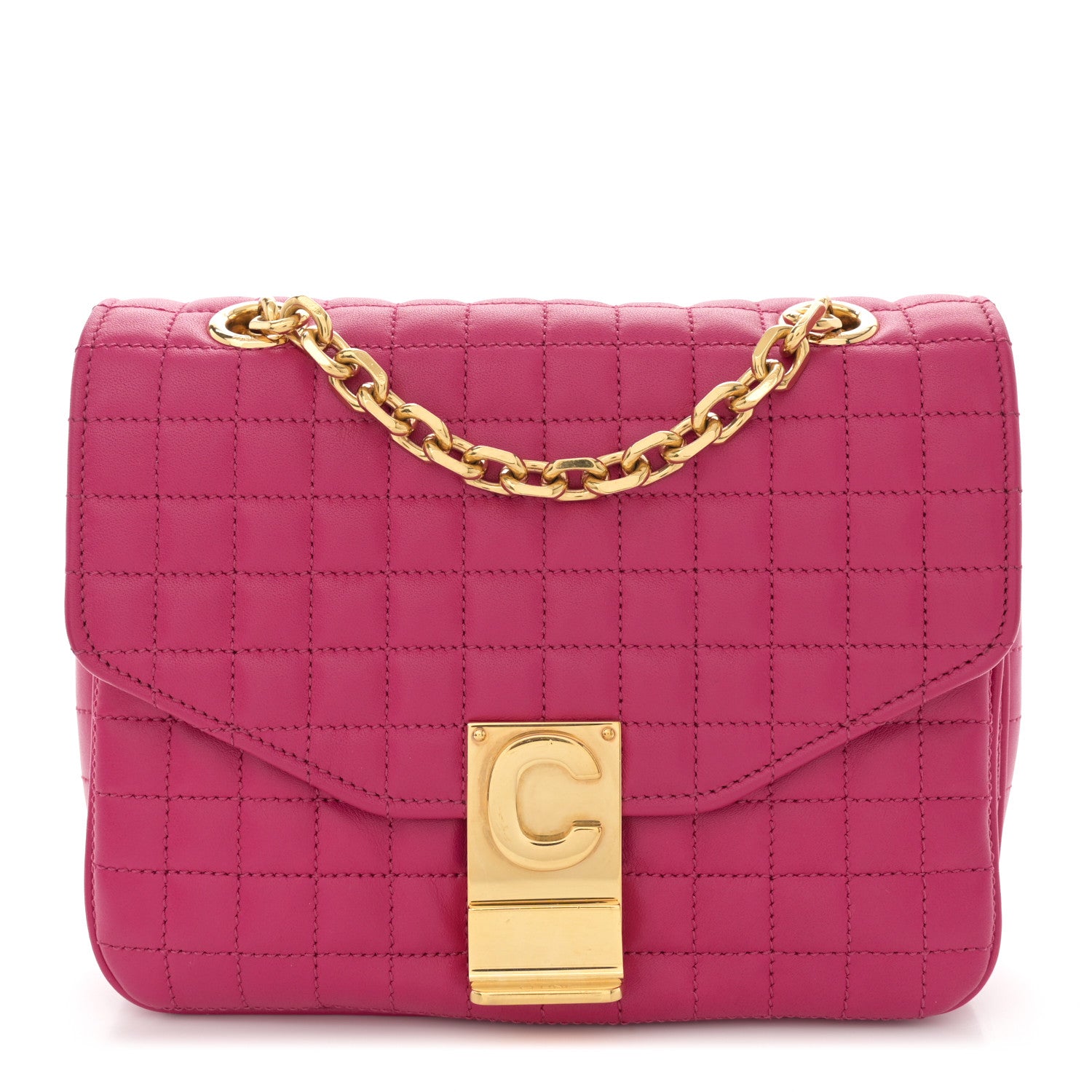 Celine Calfskin Quilted Small C Bag Pink 1 of 11