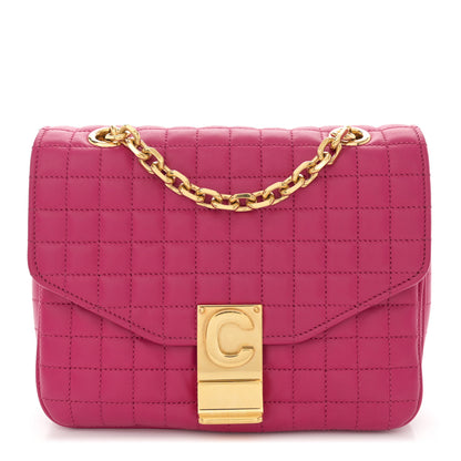 Celine Calfskin Quilted Small C Bag Pink 1 of 11