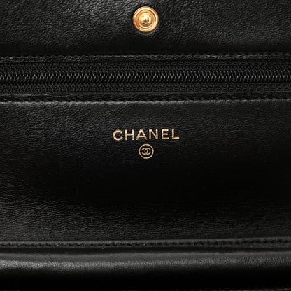 Chanel Lambskin Quilted Wallet On Chain WOC Black 7 of 13