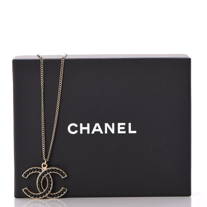 Chanel Bead CC Pendant Necklace Gold Black 5 of 5