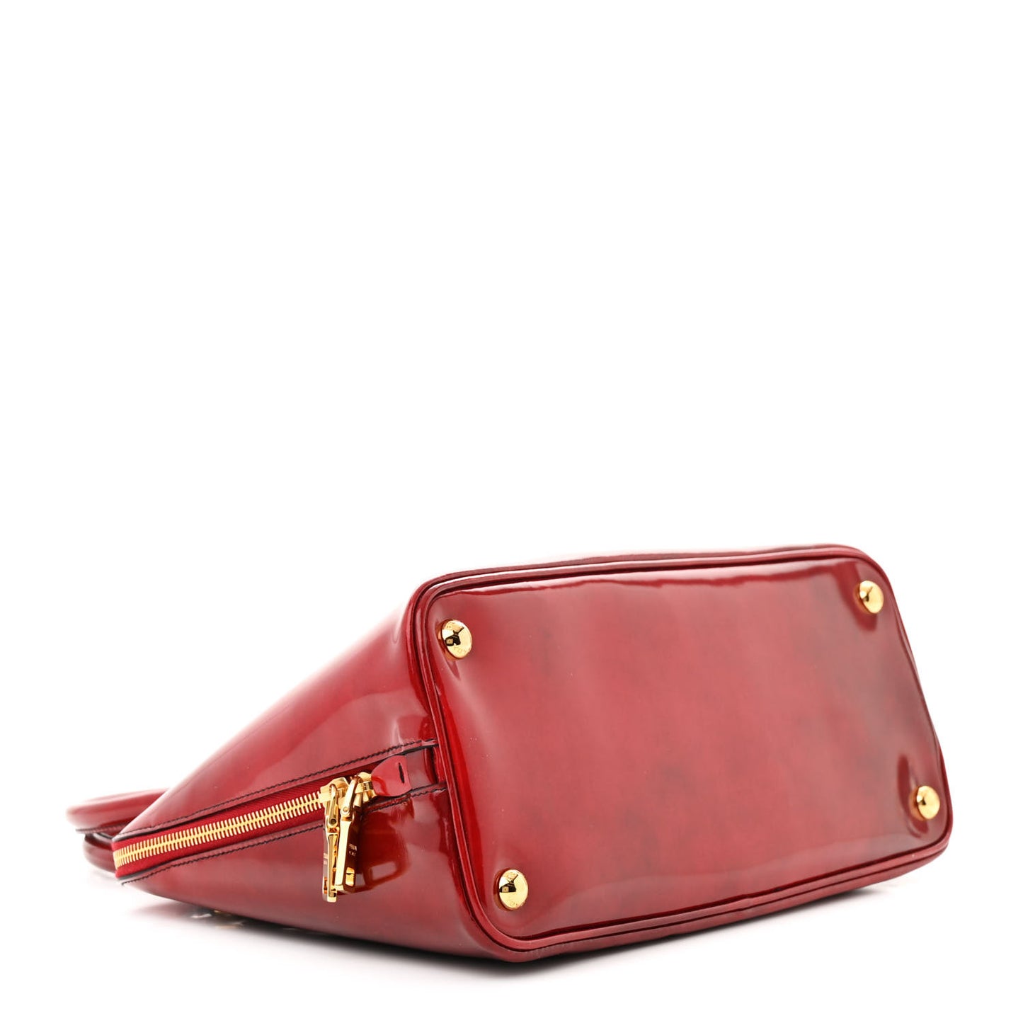 Spazzolato Medium Promenade Tote Scarlatto Fume