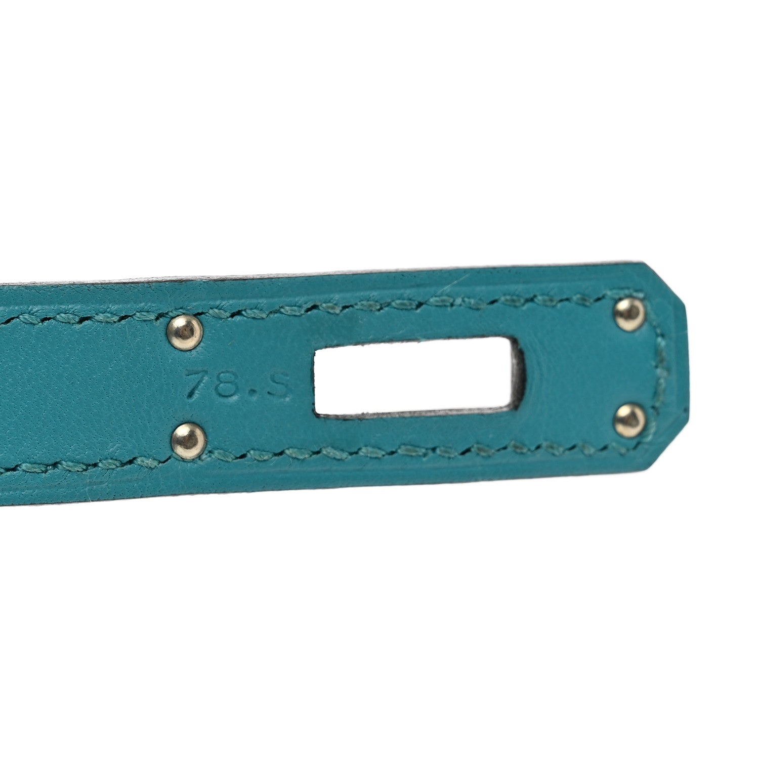 Hermes Swift Kelly Cut Clutch Pochette Turquoise 8 of 9