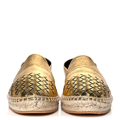 Bottega Veneta Nappa Intrecciato Gala Espadrille 39 Gold 2 of 8