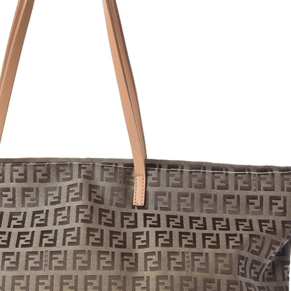 Fendi Zucchino Shopping Tote Beige 10 of 12
