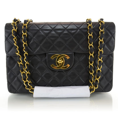 Chanel Lambskin XL Jumbo Flap Black 1 of 9