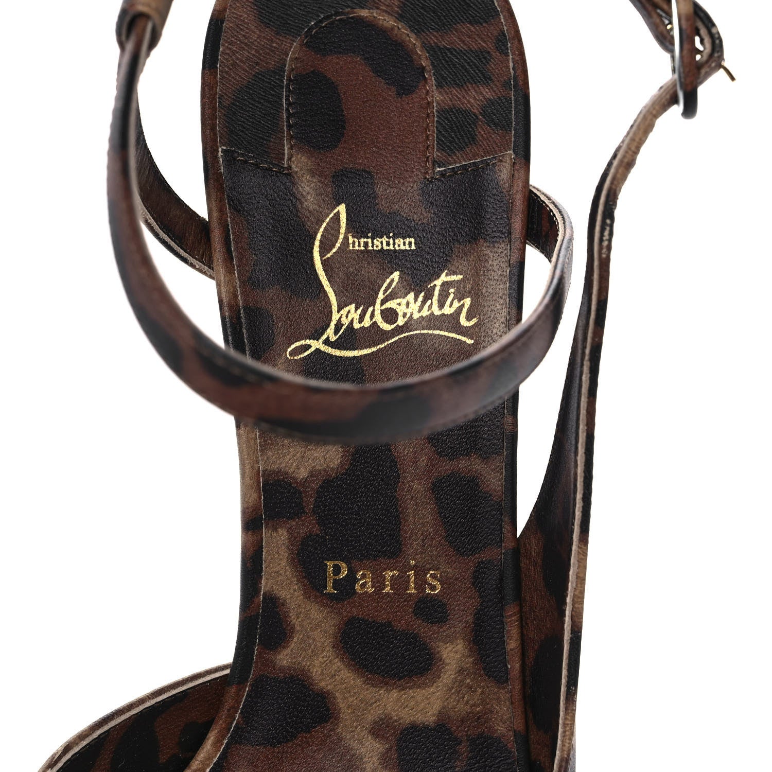 Christian Louboutin Calfskin Leopard Jenlove Alta 120 Pumps 42 Brown 7 of 8
