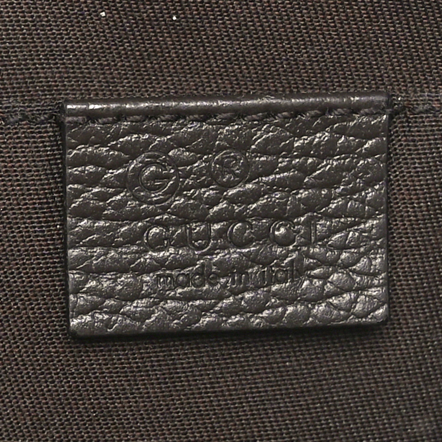Gucci Monogram Dollar Calfskin Belt Bag Beige Ebony Testa di Moro Marrone Scuro 6 of 12