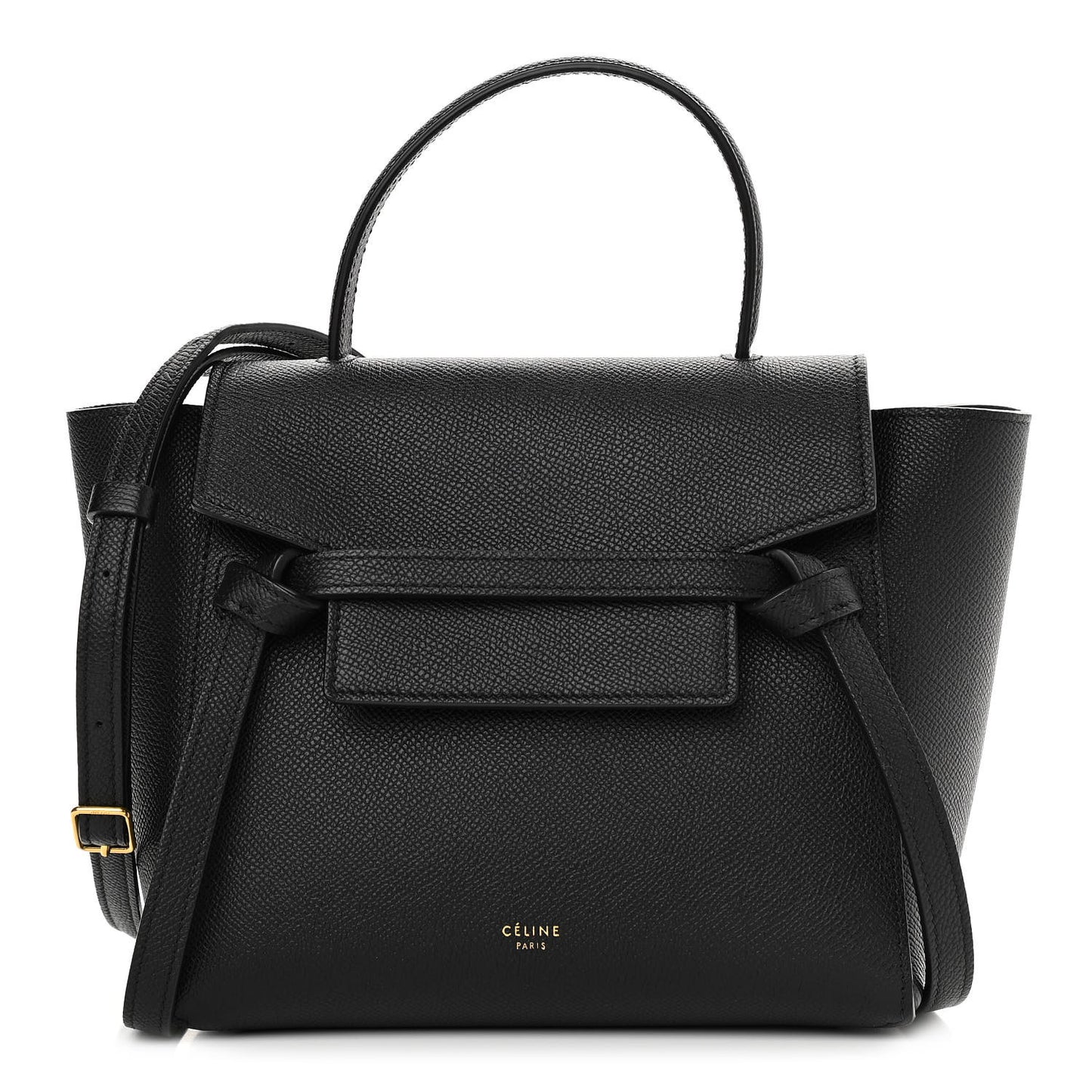 Grained Calfskin Nano Belt Bag Black