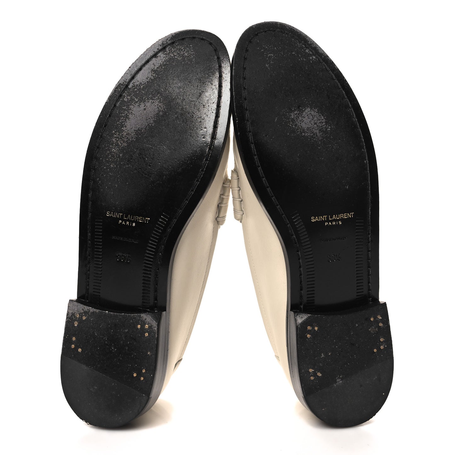 Calfskin Penny Loafers 38.5 Pearl