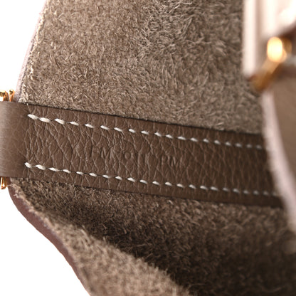 Hermes Taurillon Clemence Picotin Lock 18 PM Etoupe 7 of 10