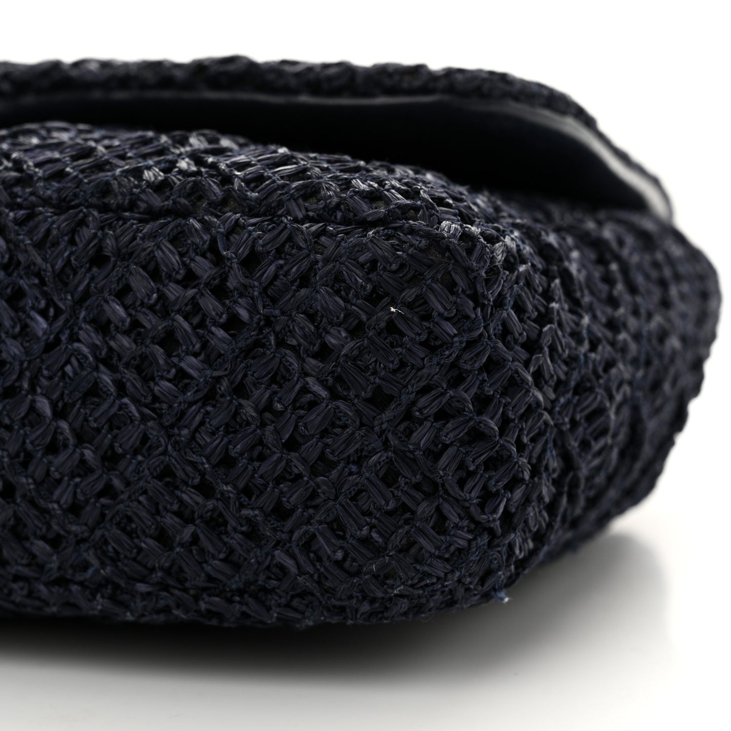 Raffia Crochet Medium Single Flap Bag Blue