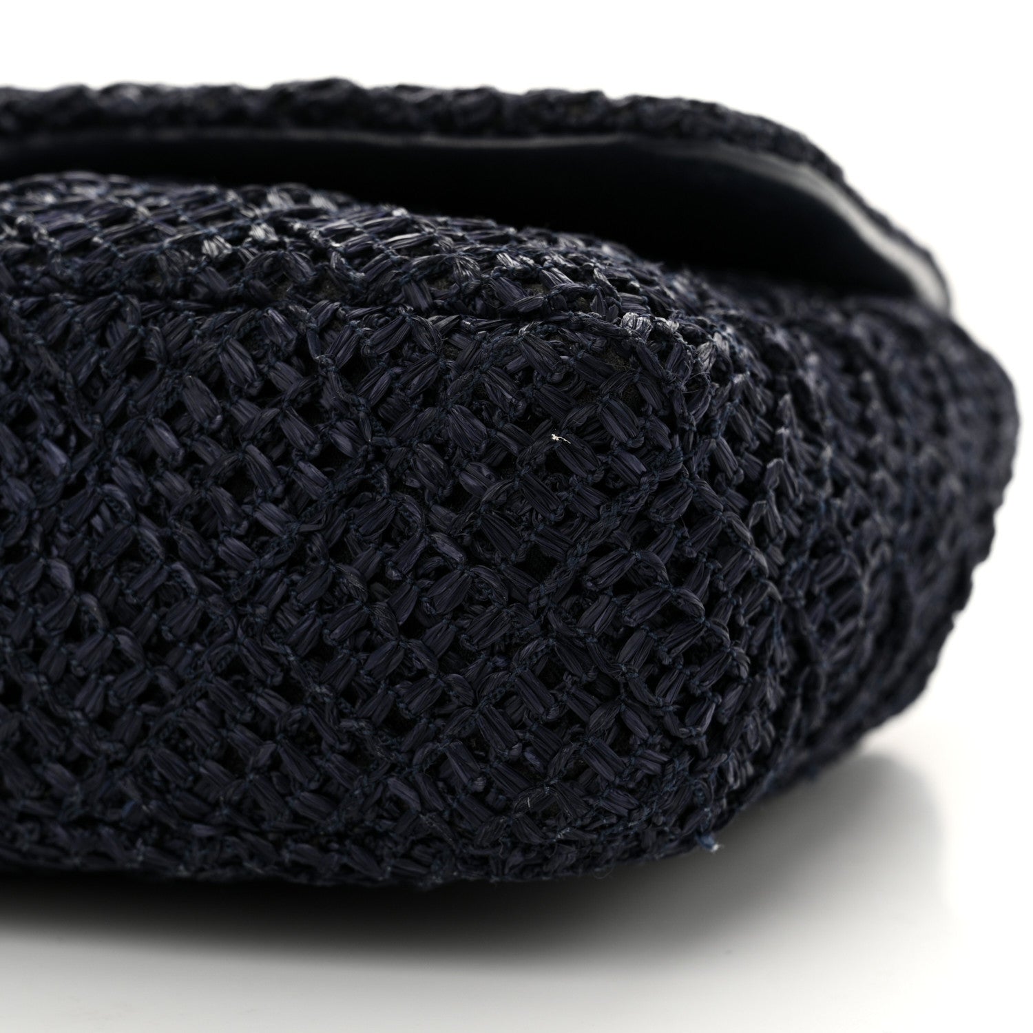 Chanel Raffia Crochet Medium Single Flap Bag Blue 10 of 14