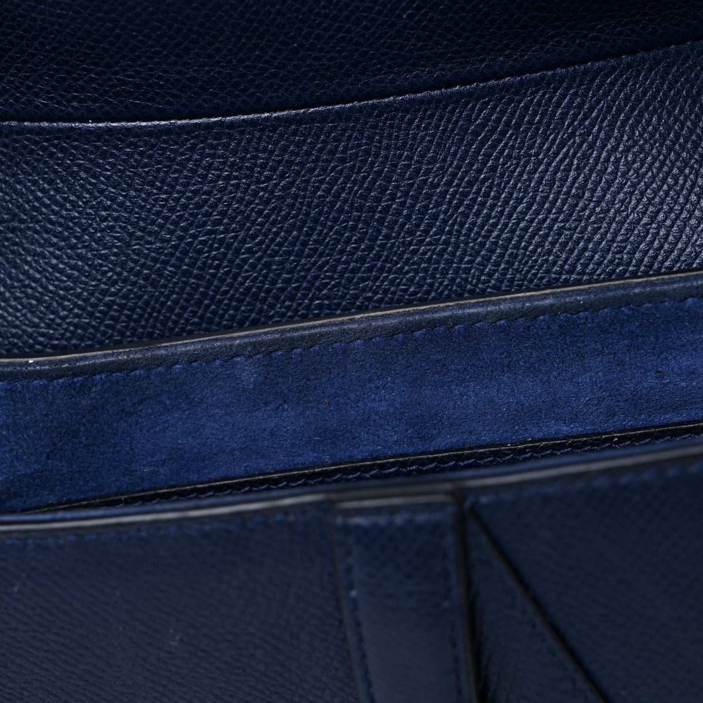 Grained Calfskin Saddle Bag Indigo