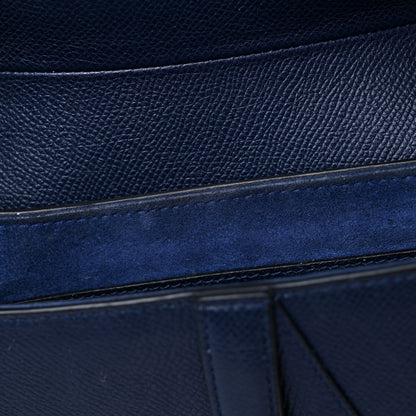 Christian Dior Grained Calfskin Saddle Bag Indigo 10 of 13