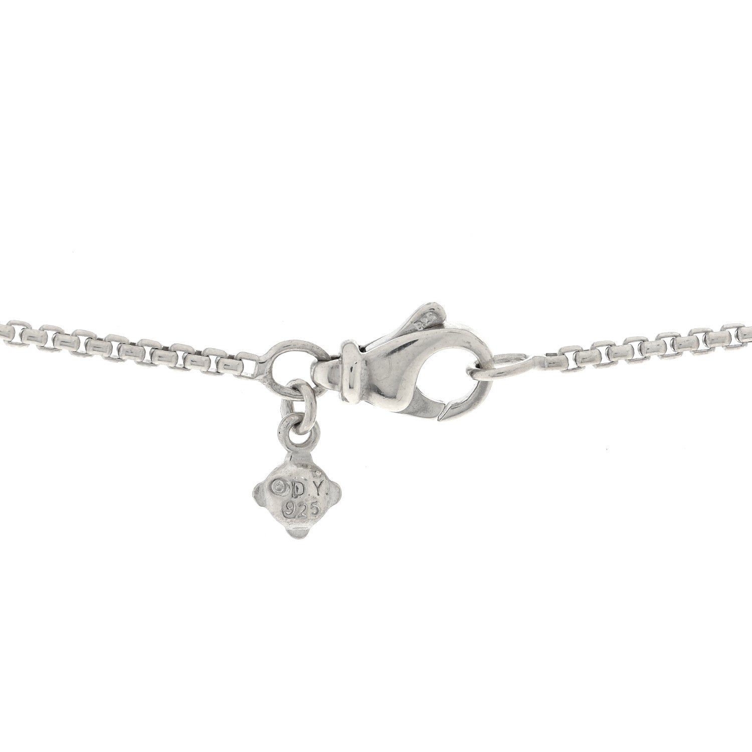 David Yurman Sterling Silver Diamond 25mm Infinity Pendant Necklace 4 of 4