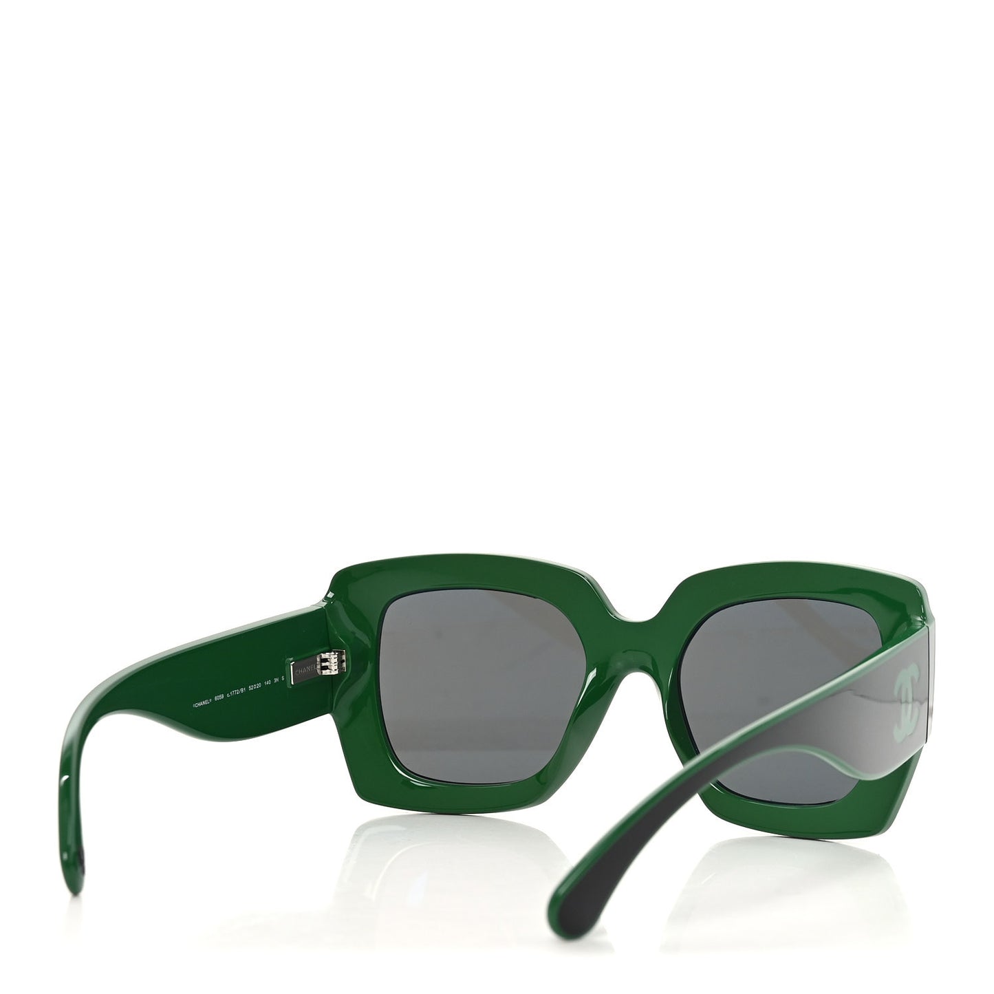 Acetate Square Sunglasses 6059 Black Green