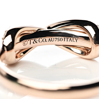 Tiffany 18K Rose Gold Diamond Infinity Ring 47 4.25 5 of 6