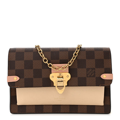 Louis Vuitton Damier Ebene Vavin Chain Wallet Creme 1 of 9