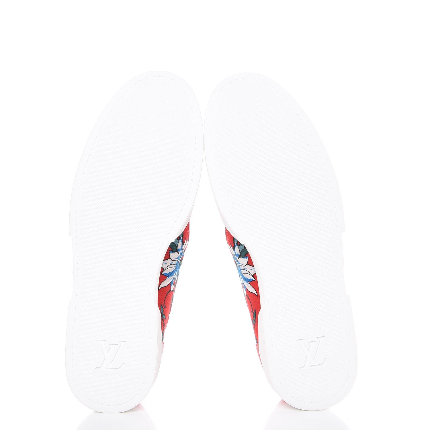 Louis Vuitton Canvas Printed Match-Up Slip On Sneakers 6.5 Red 6 of 11