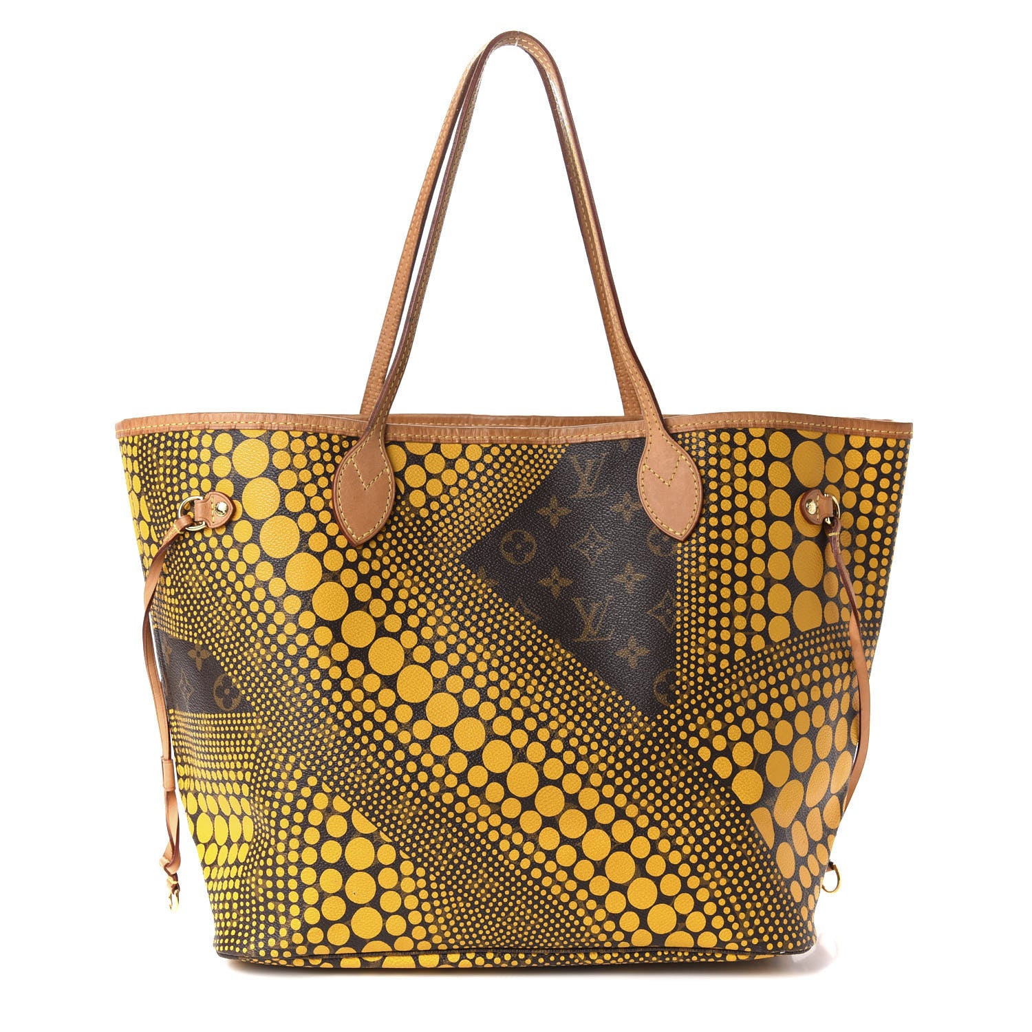Louis Vuitton Monogram Kusama Waves Neverfull MM Yellow 1 of 13