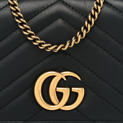 Gucci Calfskin Matelasse GG Marmont Mini Bag Black 6 of 9