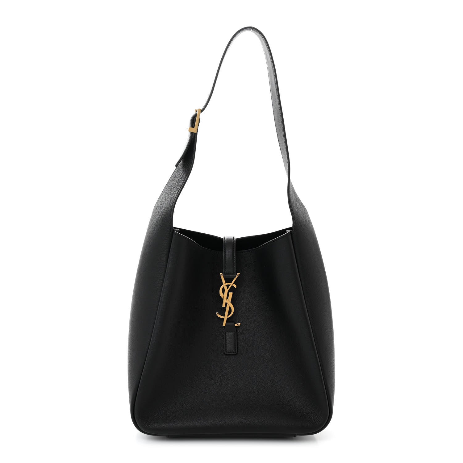 Saint Laurent Smooth Calfskin Small Le 5 A 7 Soft Hobo Black 1 of 11