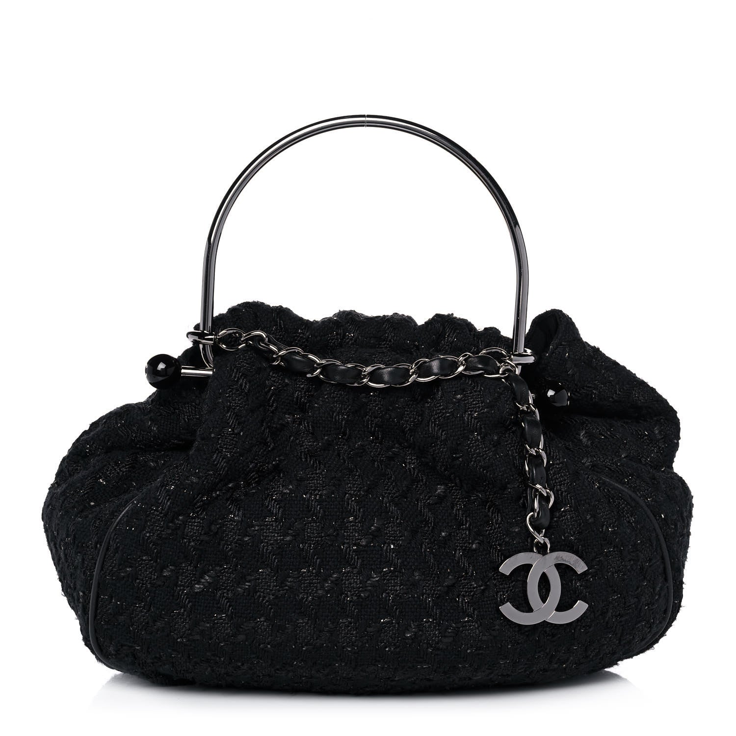 Chanel Tweed Boucle Knitting Bag Black 1 of 12