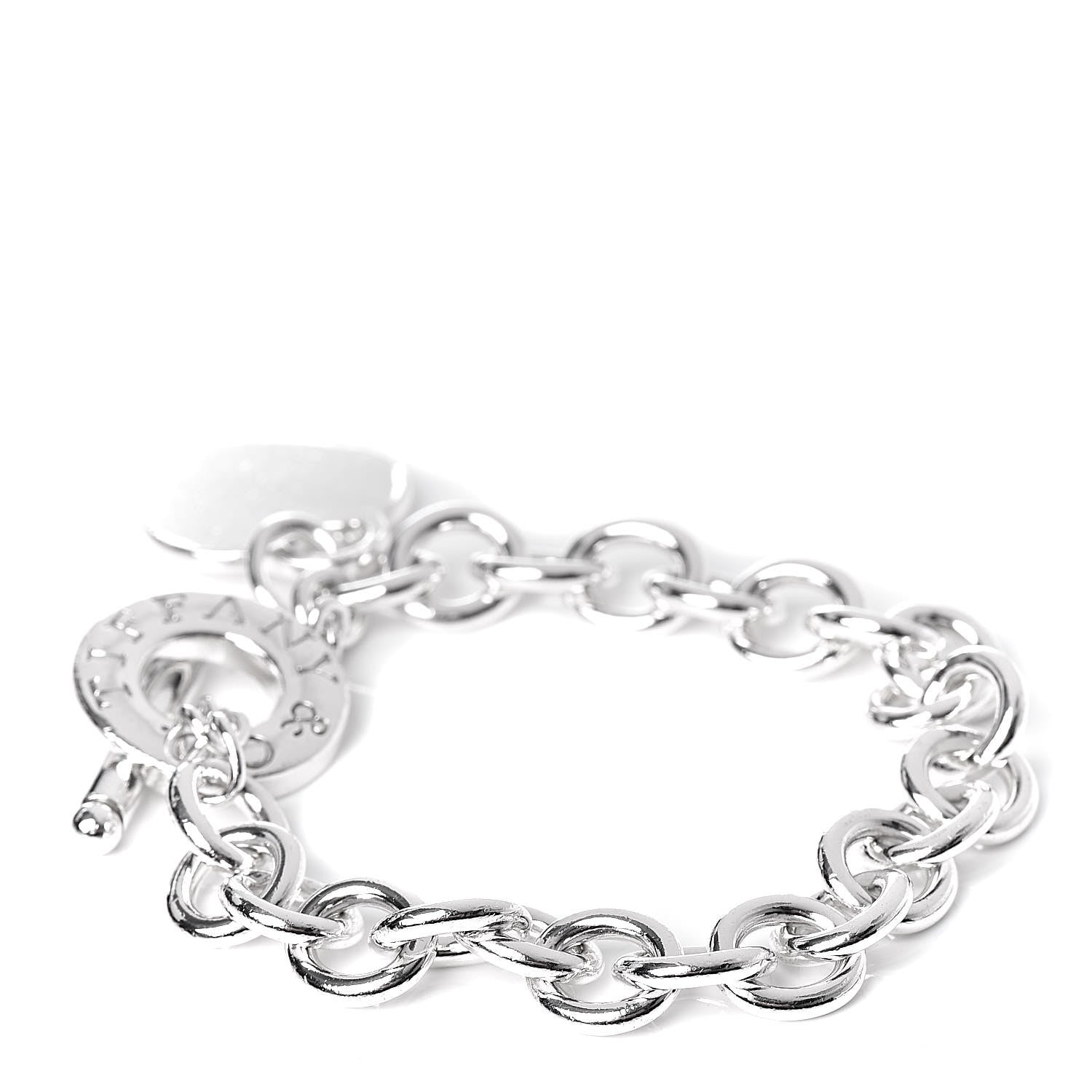 Tiffany Sterling Silver Heart Tag Toggle Bracelet 3 of 5