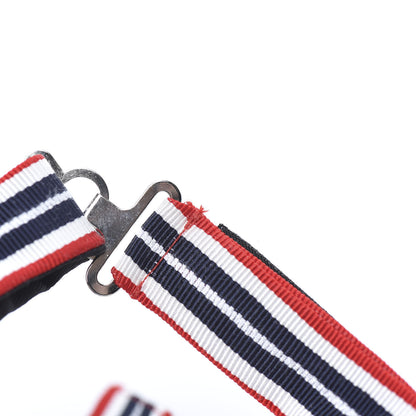 Gucci Grosgrain Web Feline Neck Bow Blue Red White 6 of 6