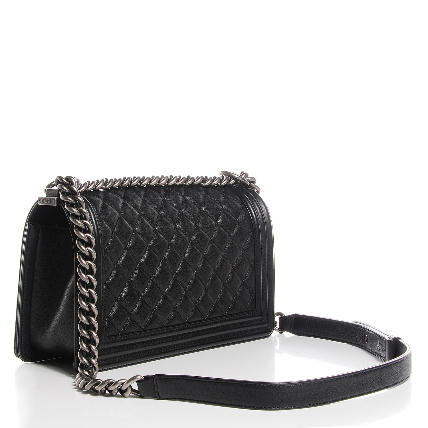 Chanel Calfskin Quilted Medium Boy Flap Black 3 of 7