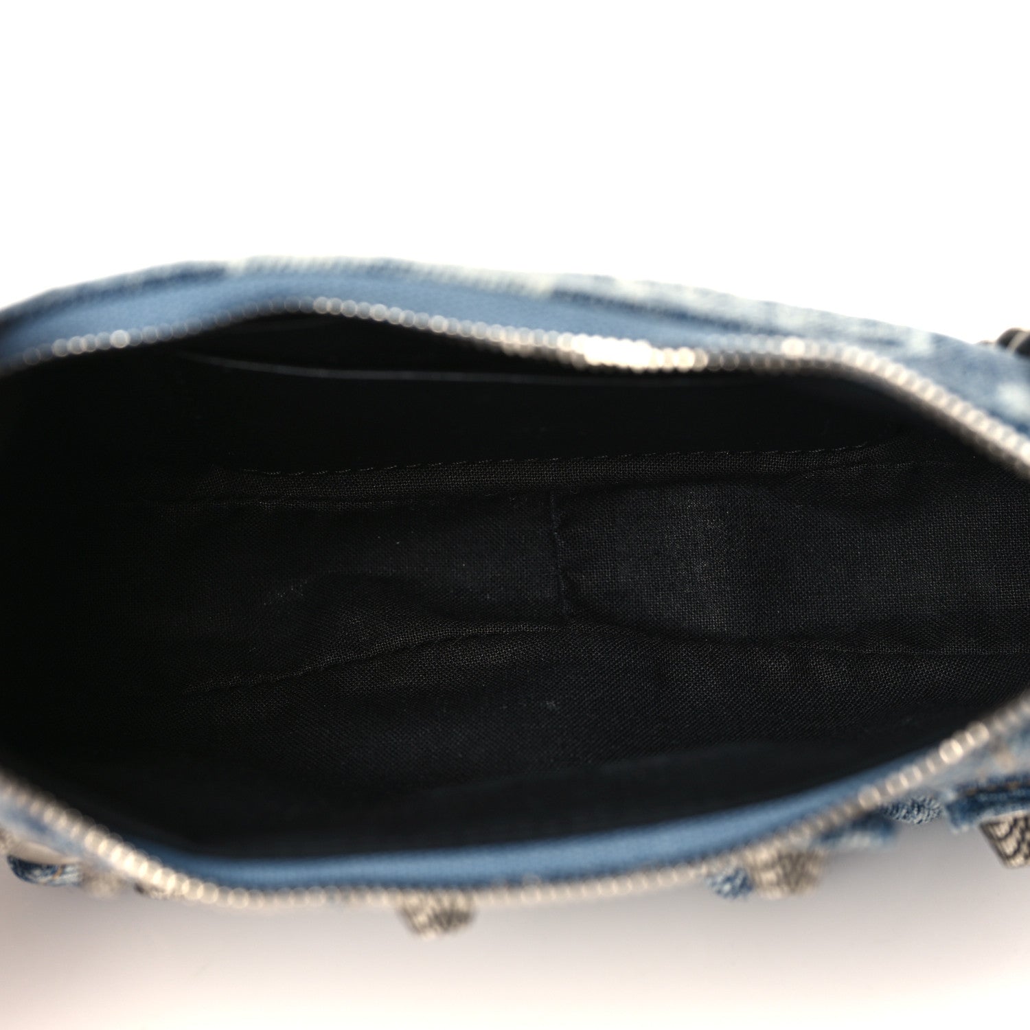 Balenciaga Bleached Denim BB Monogram Le Cagole Mini Purse With Chain Blue 5 of 9